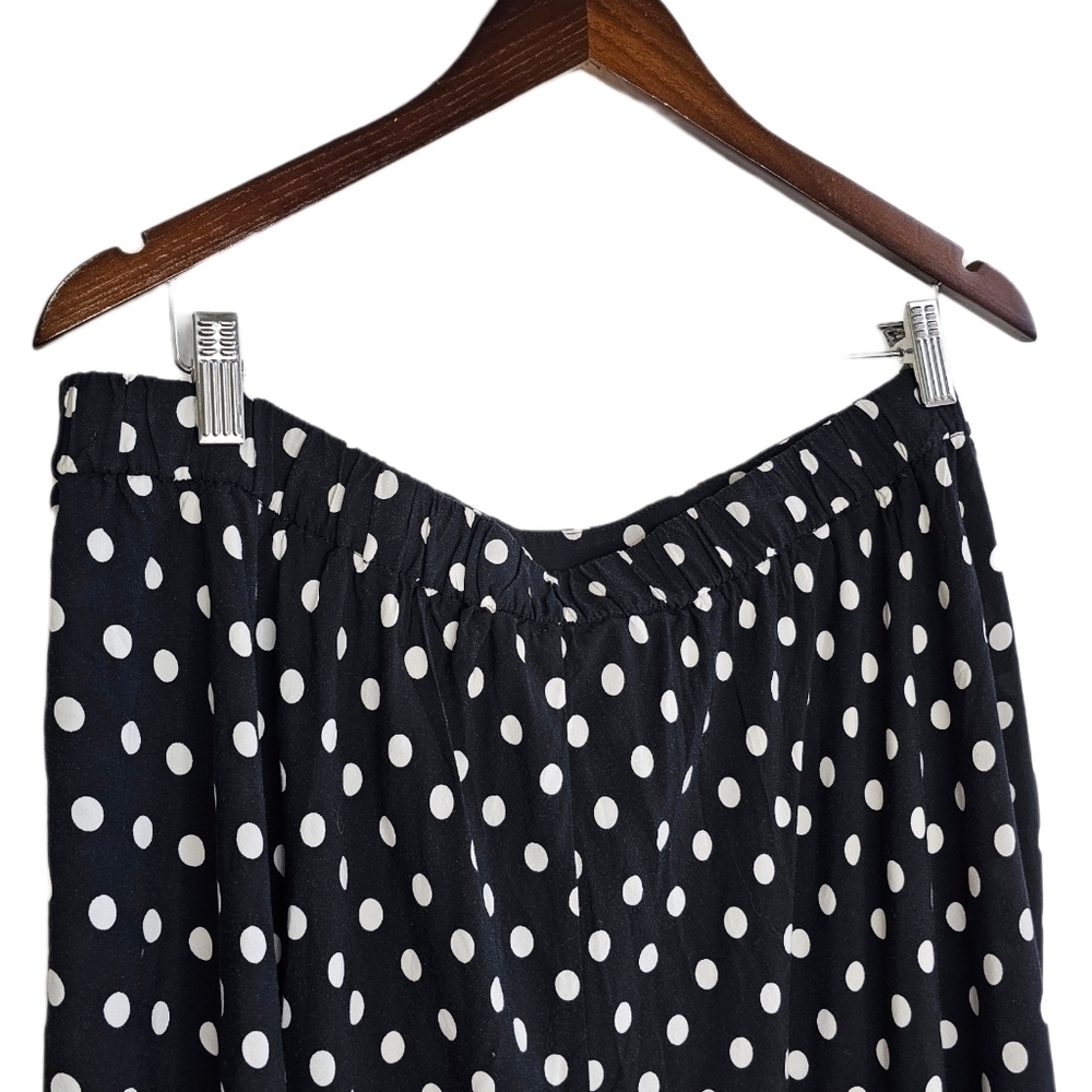 Lane Bryant polka dot hi lo midi a-line skirt black and white size 18/20 - Picture 7 of 11